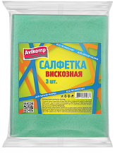Салфетка вискозная Eco Technology 3шт. для уборки 30*38 см
