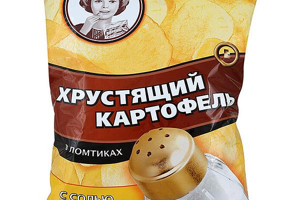  Чипсы Хрустящий картофель с солью 160 г в интернет-магазине продуктов с Преображенского рынка Apeti.ru