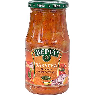  Закуска "Верес" овощная закарпатская 500 г в интернет-магазине свежих фермерских продуктов Apeti.ru