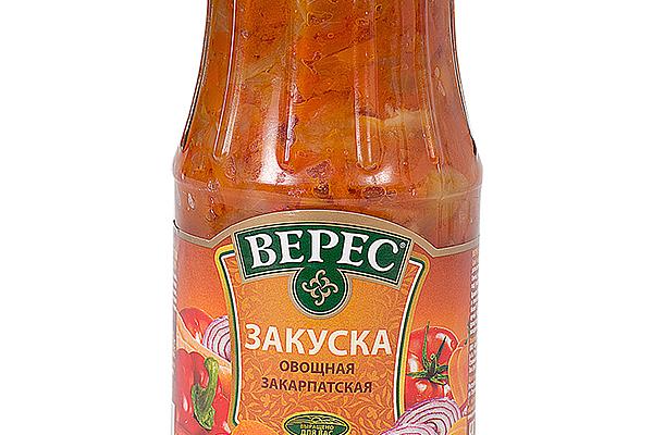  Закуска "Верес" овощная закарпатская 500 г в интернет-магазине продуктов с Преображенского рынка Apeti.ru