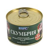Скумбрия атлантическая Барс с добавлением масла 250 г