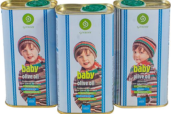  Масло оливковое Grekoff Baby olive oil 250 мл в интернет-магазине продуктов с Преображенского рынка Apeti.ru