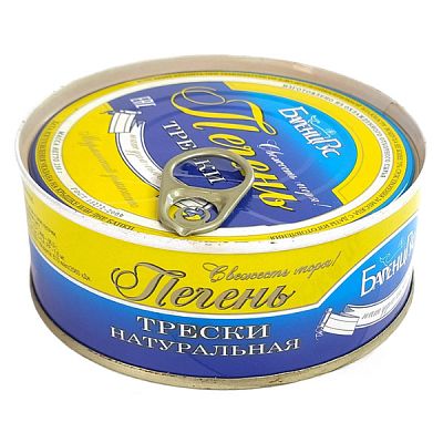 Печень трески БаренцРус из замороженного сырья 230 г