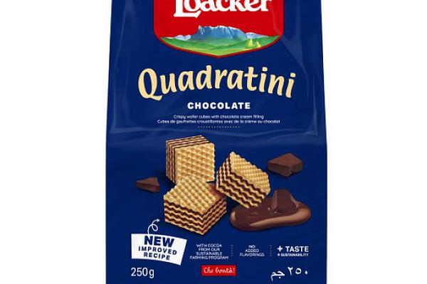  Вафли Loacker Квадратини Шоколад, 250г в интернет-магазине продуктов с Преображенского рынка Apeti.ru