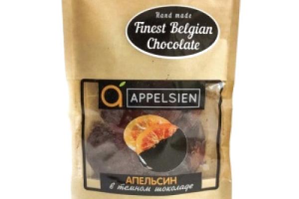  Апельсиновые дольки Appelsien в темном бельгийском шоколаде 85 г в интернет-магазине продуктов с Преображенского рынка Apeti.ru