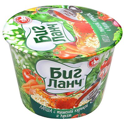 Лапша быстрого приготовления Биг Ланч со вкусом курицы 90 г
