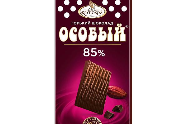  Шоколад горький "Особый"  85% какао 88гр КФ Крупской в интернет-магазине продуктов с Преображенского рынка Apeti.ru