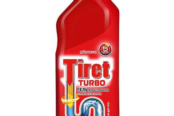  Гель Tiret Turbo для устранения сложных засоров в трубах 500 мл в интернет-магазине продуктов с Преображенского рынка Apeti.ru