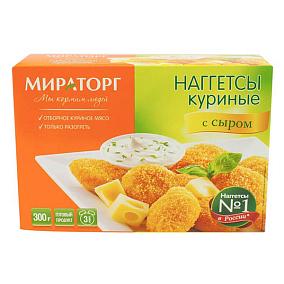  Наггетсы Мираторг куриные с сыром замороженные 300 г  в интернет-магазине свежих фермерских продуктов Apeti.ru