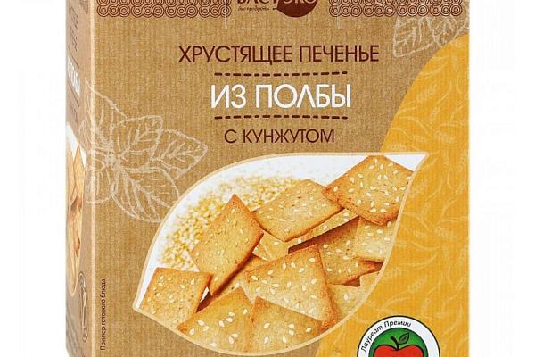  Хрустящее печенье из полбы с кунжутом и солью ВАСТЭКО, 170 г в интернет-магазине продуктов с Преображенского рынка Apeti.ru