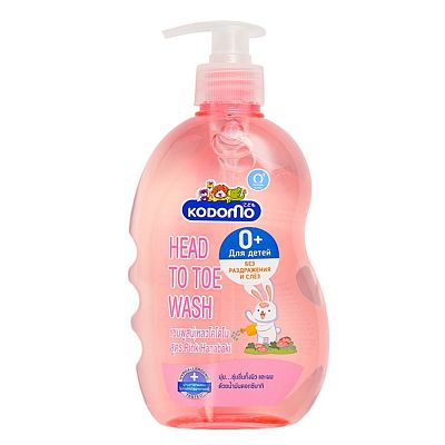 Шампунь-гель детский с 0 месяцев Lion Kodomo Head To Toe Wash без слез 400 мл