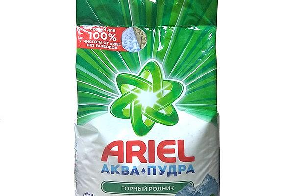  Стиральный порошок Ariel автомат горный родник 3 кг в интернет-магазине продуктов с Преображенского рынка Apeti.ru