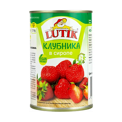  Клубника LUTIK в сиропе 425 мл в интернет-магазине свежих фермерских продуктов Apeti.ru