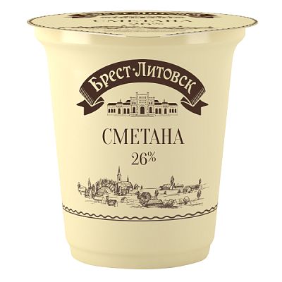 Сметана Брест-Литовск 25 % 310 г БЗМЖ
