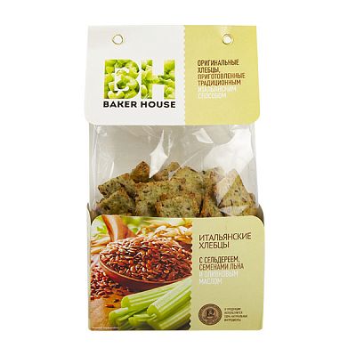 Хлебцы Baker House с сельдереем и семенами льна 250 г