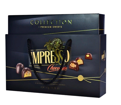 Спартак конфеты IMPRESSO 424 гр. 1*4шт.(черный) 