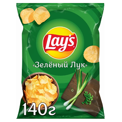  Чипсы Lays зеленый лук 140 г в интернет-магазине свежих фермерских продуктов Apeti.ru