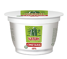 Сметана Чабан 40% 180 г БЗМЖ