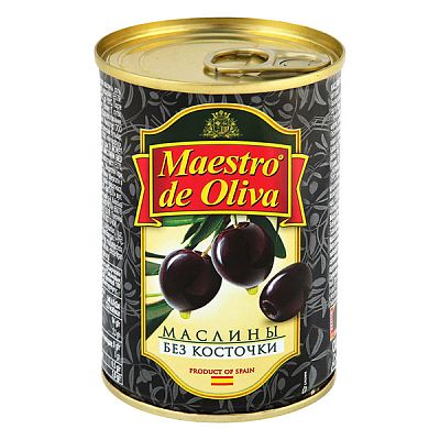 Маслины Maestro de Oliva без косточки 280 г