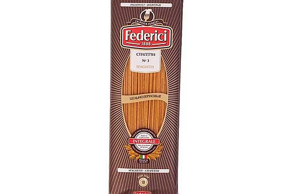  Макаронные изделия Federici Spaghetti integrali цельнозерновые спагетти n.3 400 г в интернет-магазине продуктов с Преображенского рынка Apeti.ru