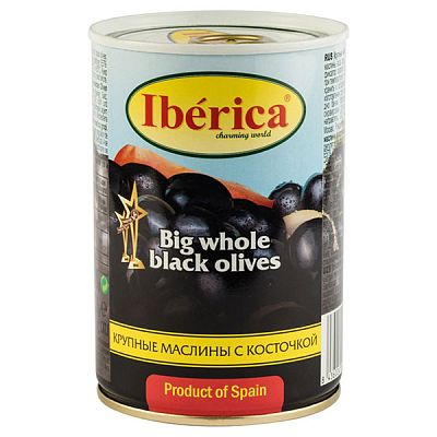 Маслины Iberica крупные с косточкой 420 г