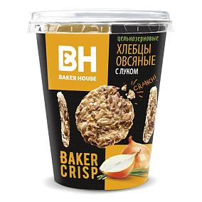  Хлебцы овсяные Baker House с луком цельнозерновые 90 г в интернет-магазине продуктов с Преображенского рынка Apeti.ru