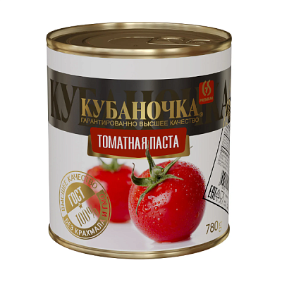 Томатная паста Кубаночка 780 г