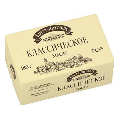 Масло сливочное Брест-Литовск Классическое 72,5% 180 г БЗМЖ в Apeti.ru Масло сливочное Брест-Литовск Классическое 72,5% 180 г БЗМЖ в интернет-магазине свежих фермерских продуктов Apeti.ru