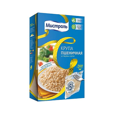 Крупа Пшеничная Мистраль  в пакетах для варки 5*80 г в интернет-магазине свежих фермерских продуктов Apeti.ru