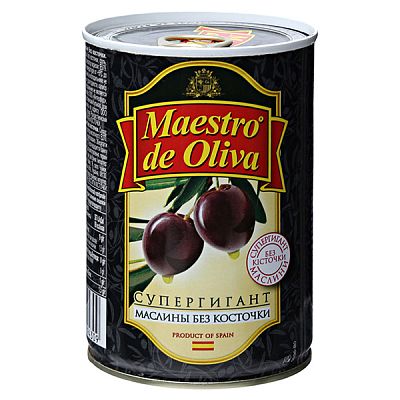 Маслины Maestro de Oliva cупергигант без косточки 425 г