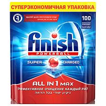 Таблетки для посудомоечных машин Finish Powerball All-in-1 max 100 шт