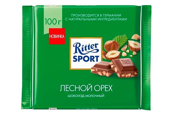  Шоколад Ritter Sport молочный лесной орех 100 г в интернет-магазине продуктов с Преображенского рынка Apeti.ru