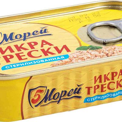  Икра трески 5 Морей ключ 120 г в интернет-магазине свежих фермерских продуктов Apeti.ru