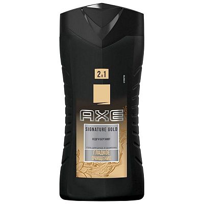 Гель для душа и шампунь AXE 2 в 1 signature gold гладкое очищение 250 мл