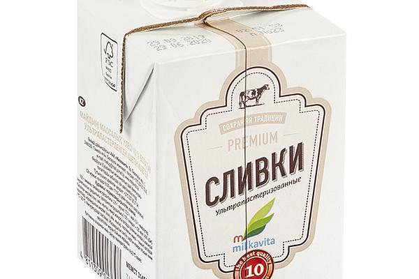  Сливки Milkavita Premium 10% 500 г в интернет-магазине продуктов с Преображенского рынка Apeti.ru
