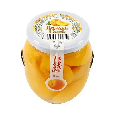 Персики Домашние сладости в сиропе 530 мл
