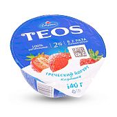 Йогурт TEOS греческий клубника 2% 140 г