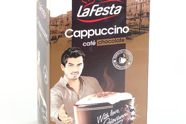  Кофе La Festa Cappuccino растворимый шоколад 10 шт*12,5 г в интернет-магазине продуктов с Преображенского рынка Apeti.ru