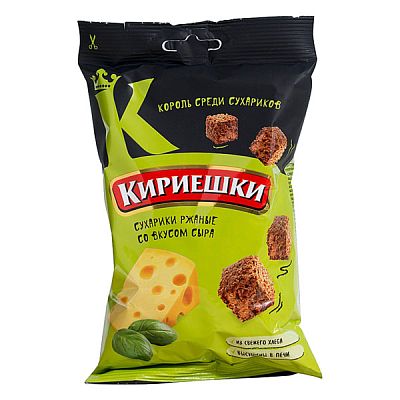Сухарики Кириешки ржаные со вкусом сыра 100 г