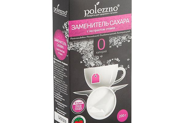  Заменитель сахара Polezzno с экстрактом стевии 200 г в интернет-магазине продуктов с Преображенского рынка Apeti.ru
