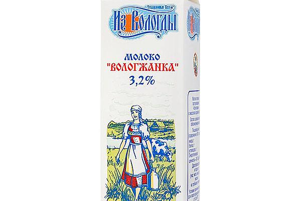  Молоко Вологжанка 3,2% 1 кг в интернет-магазине продуктов с Преображенского рынка Apeti.ru