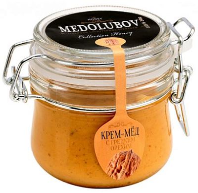 Крем-мед Medolubov с грецким орехом бугель 250 мл