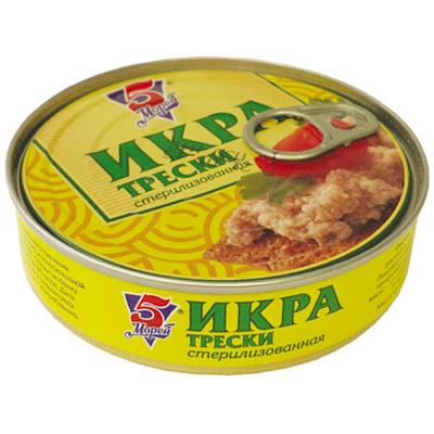 Икра трески атлантическая пробойная 5 Морей 160г в Apeti.ru Икра трески атлантическая пробойная 5 Морей 160г в интернет-магазине свежих фермерских продуктов Apeti.ru
