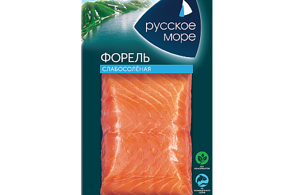  Форель слабосоленая "Русское море" филе-кусок 300 г в интернет-магазине продуктов с Преображенского рынка Apeti.ru