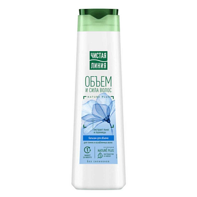  Бальзам Чистая линия Объем и сила для тонких и ослабленных волос Пшеница и лен 380мл в интернет-магазине свежих фермерских продуктов Apeti.ru