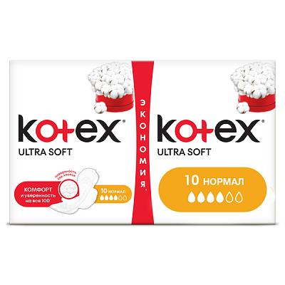  Прокладки гигиенические Kotex Ultra Soft нормал 20 шт в интернет-магазине свежих фермерских продуктов Apeti.ru