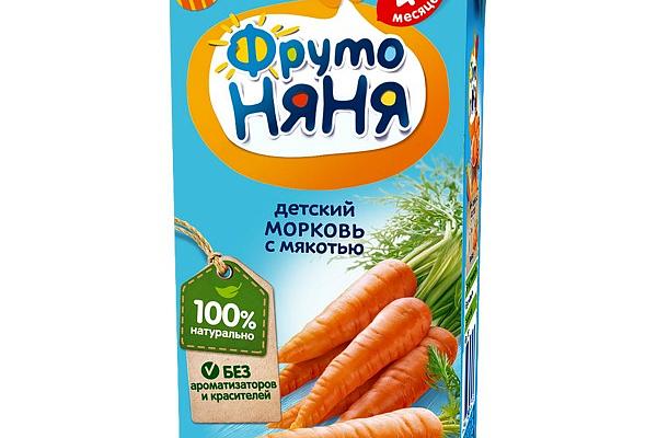  Нектар Фрутоняня морковь с мякотью 200 мл в интернет-магазине продуктов с Преображенского рынка Apeti.ru