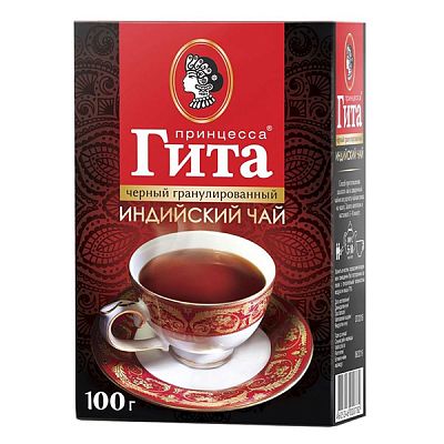 Чай черный Принцесса Гита байховый индийский гранулированный 100 г