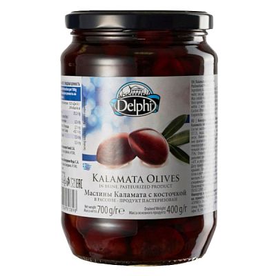 Маслины Delphi каламата с косточкой 700 г