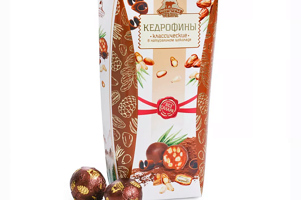  Конфеты Кедрофины классические в шоколаде 150гр в интернет-магазине продуктов с Преображенского рынка Apeti.ru